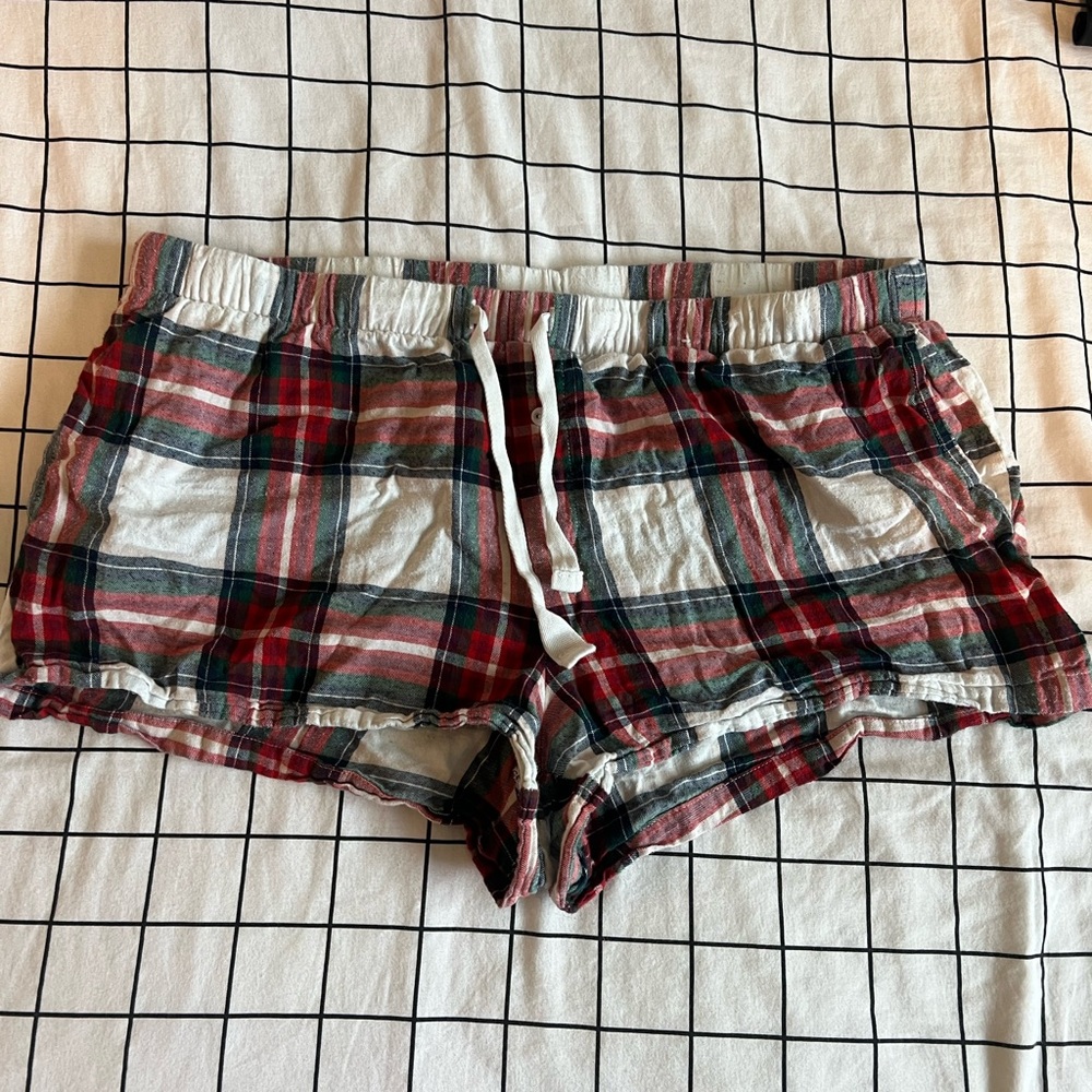 Plaid pj shorts